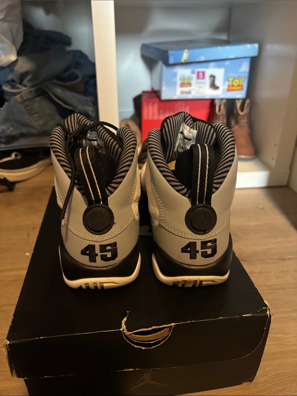 Jordan Kids' Black, White & Gray Retro Sneakers